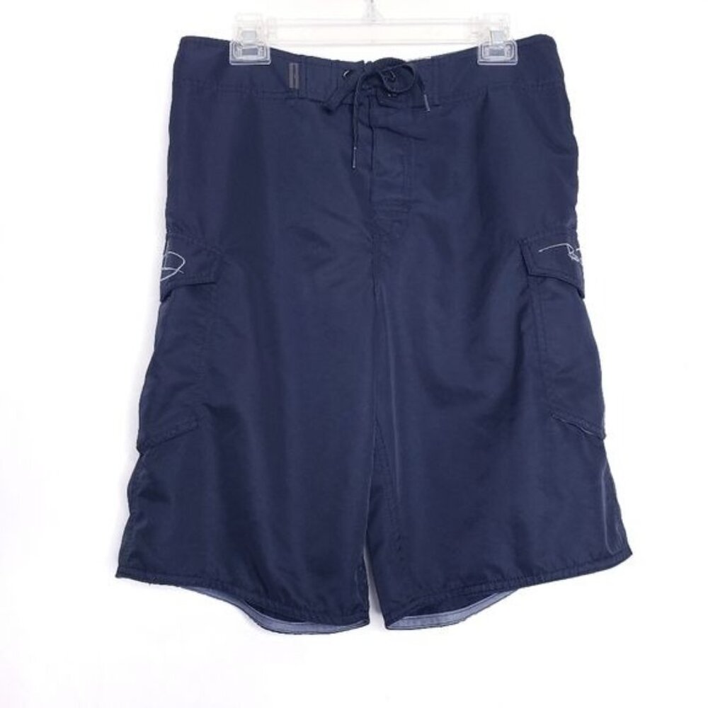 Ron Jon Surf Shop Black Board Shorts Swim Trunks Men's Size 31